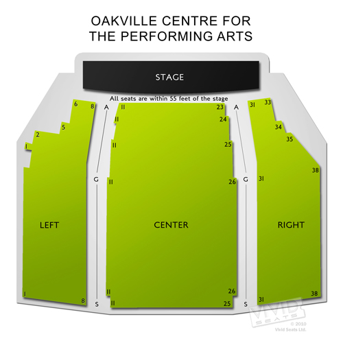 Oakville Centre For The Performing Arts Seating Chart | Vivid Seats