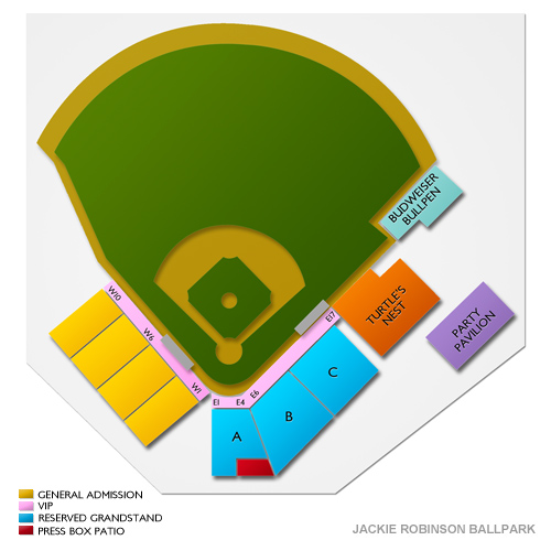 Jackie Robinson Ballpark Venue Map