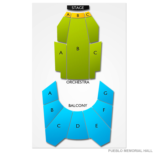 Pueblo Memorial Hall Venue Map