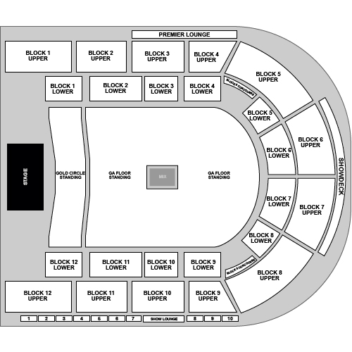 Utilita Arena Birmingham Venue Map