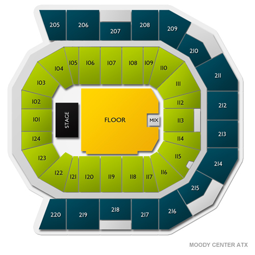 Moody Center ATX Venue Map