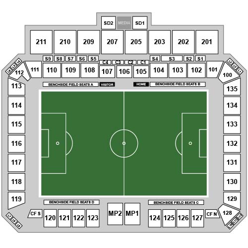 Centreville Bank Stadium Venue Map