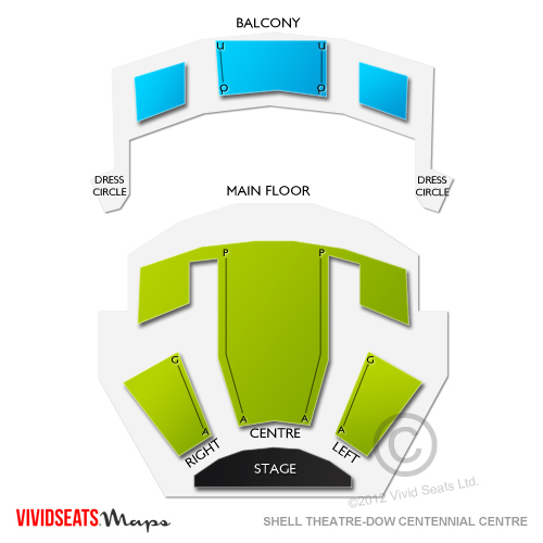 Shell Theatre-Dow Centennial Centre Seating Chart | Vivid Seats