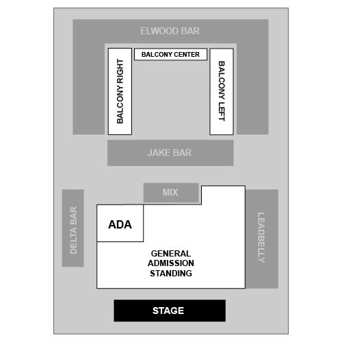 House of Blues New Orleans Venue Map