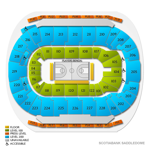Scotiabank Saddledome Venue Map
