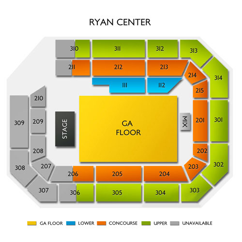 Ryan Center Tickets 9 Events On Sale Now TicketCity