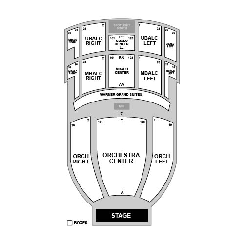 Warner Theatre - Washington DC Venue Map