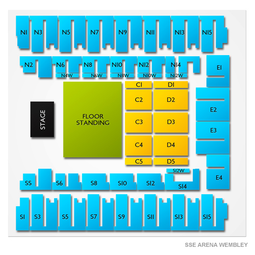 OVO Arena Wembley Venue Map