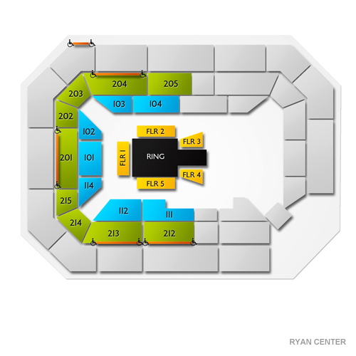 Ryan Center Venue Map