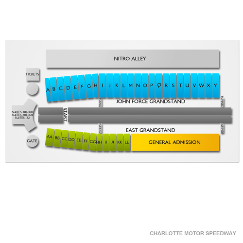 Charlotte Motor Speedway Venue Map