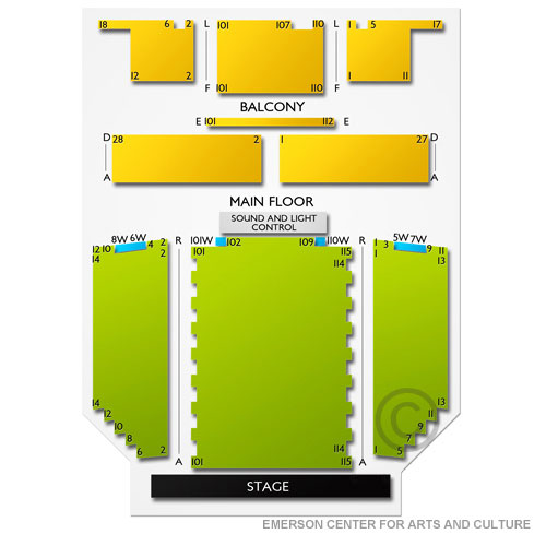 Emerson Center for Arts and Culture Venue Map
