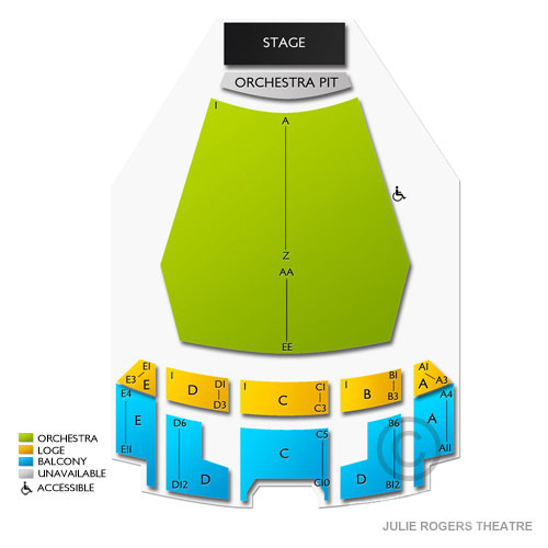 Julie Rogers Theatre Seating Chart