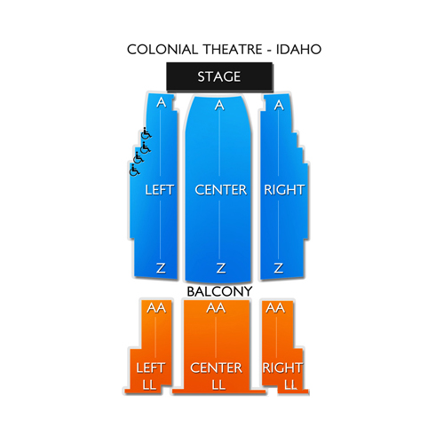 Colonial Theater Idaho Falls Seating Chart