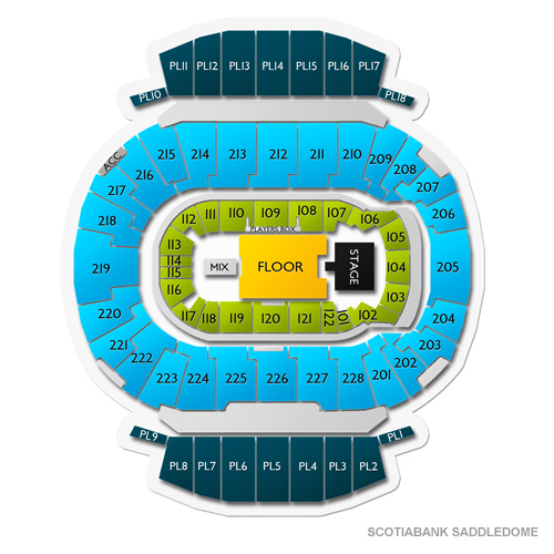 Scotiabank Saddledome Venue Map