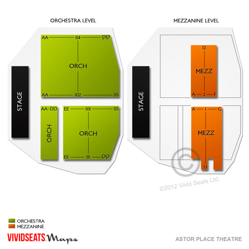 Astor Place Theatre Seating Chart Vivid Seats