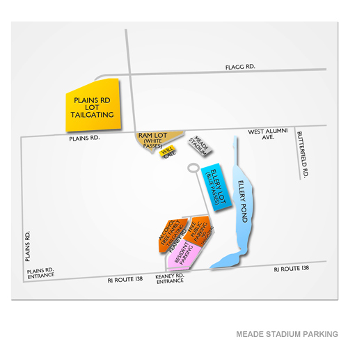 Rhode Island Rams Football Parking passes - Meade Stadium Parking -  11/11/2023