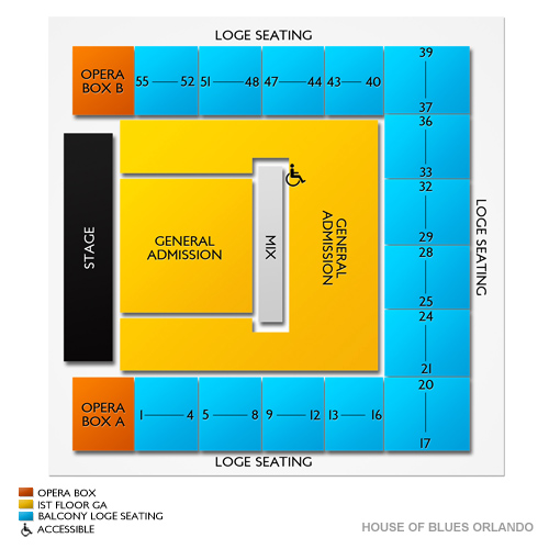 House Of Blues Orlando Seating Chart