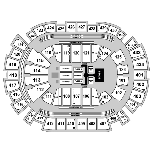 Toyota Center - TX Venue Map