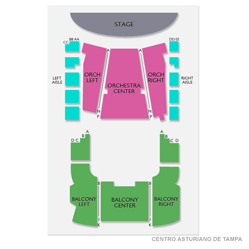 Centro Asturiano de Tampa Venue Map