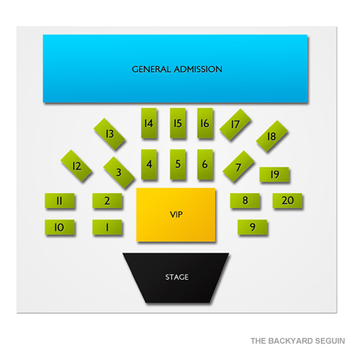 The Backyard Seguin Venue Map