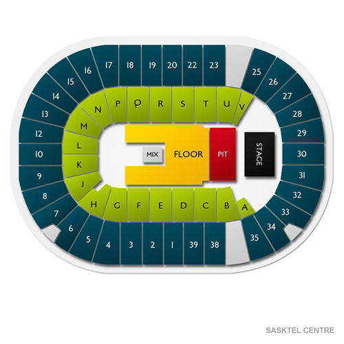 SaskTel Centre Venue Map