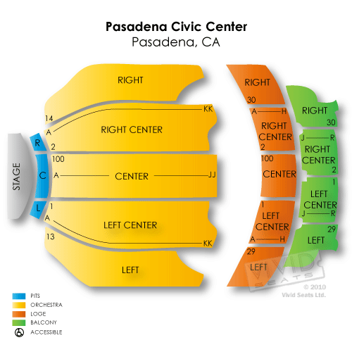The Pasadena Civic Seating Chart