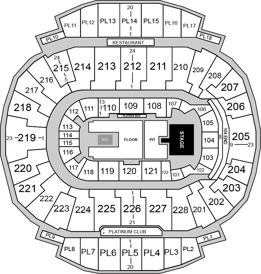 Scotiabank Saddledome Venue Map