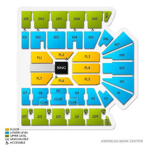 American Bank Center Venue Map