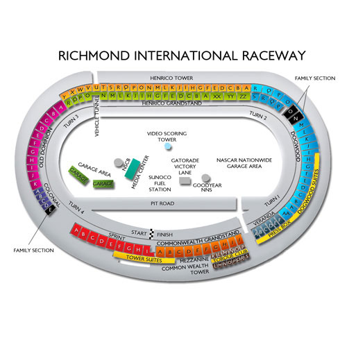 Richmond Raceway Complex Seating Chart