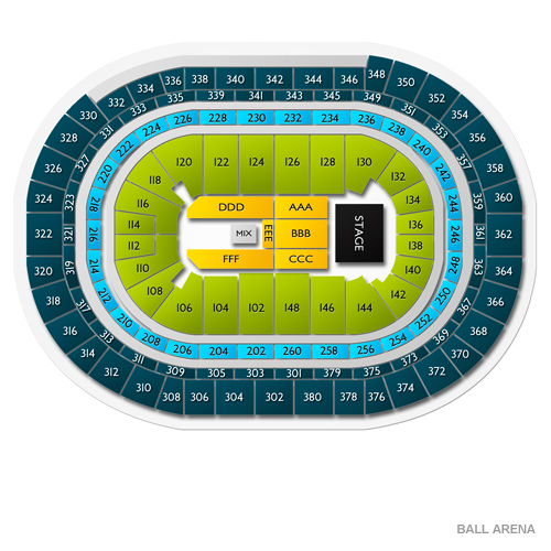Ball Arena Venue Map