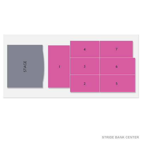 Stride Bank Center Venue Map