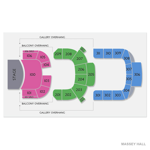 Massey Hall - Allied Music Centre Venue Map