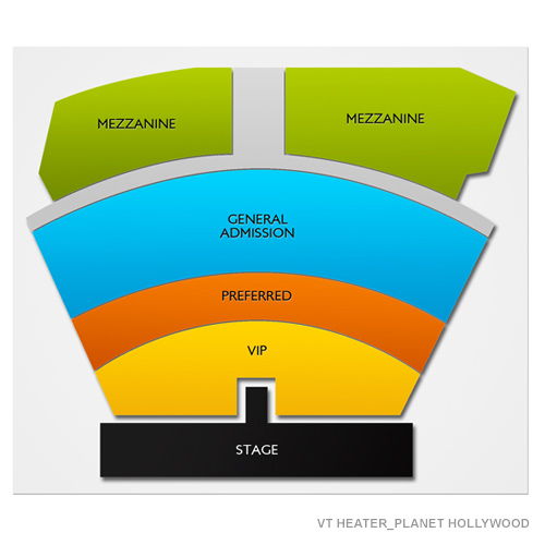 V Theater at Planet Hollywood Resort and Casino Venue Map