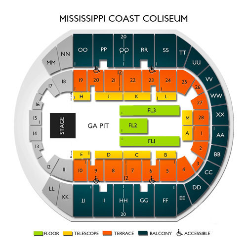 Biloxi Ms Coliseum Seating Chart