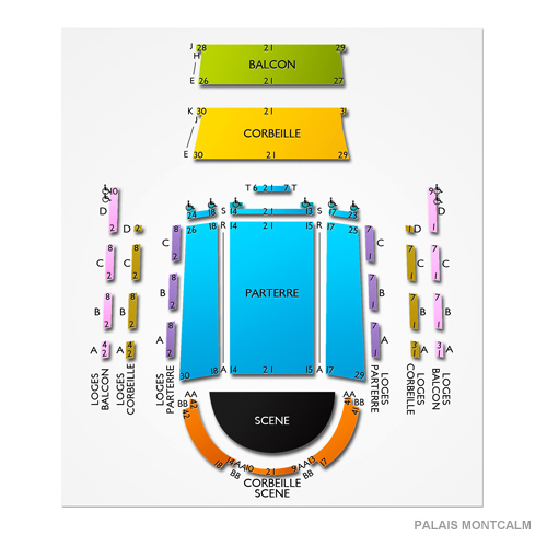 Palais Montcalm Venue Map