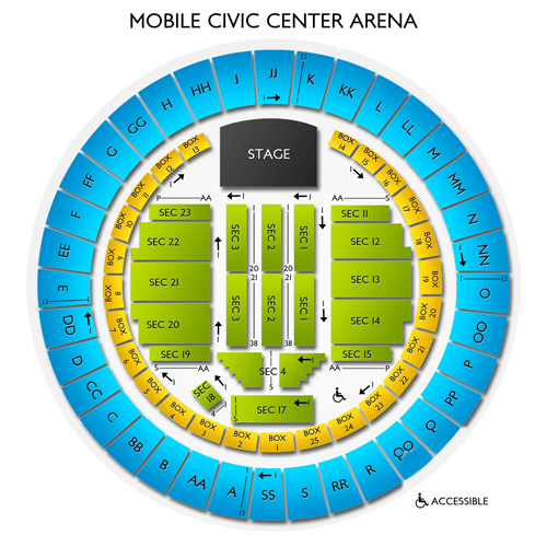  Mobile Civic Center Arena Seating Chart Vivid Seats