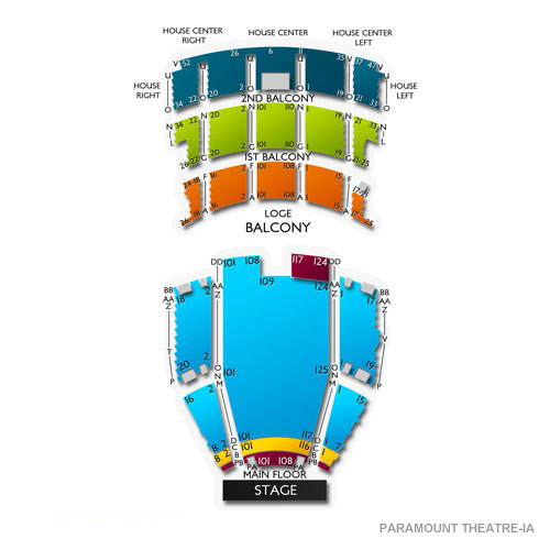 Paramount Theatre Cedar Rapids Seating Chart Vivid Seats