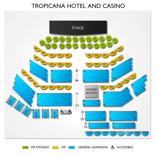 Tropicana Purple Reign Seating Chart