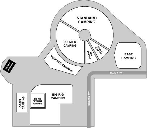 Gorge Amphitheatre Camping Venue Map