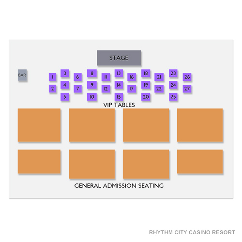 Rhythm City Casino Resort Venue Map