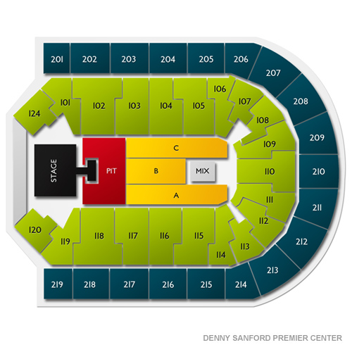 Denny Sanford PREMIER Center Venue Map