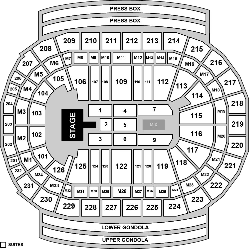 Little Caesars Arena Venue Map