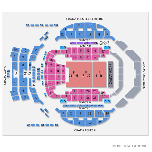Movistar Arena - Madrid Venue Map