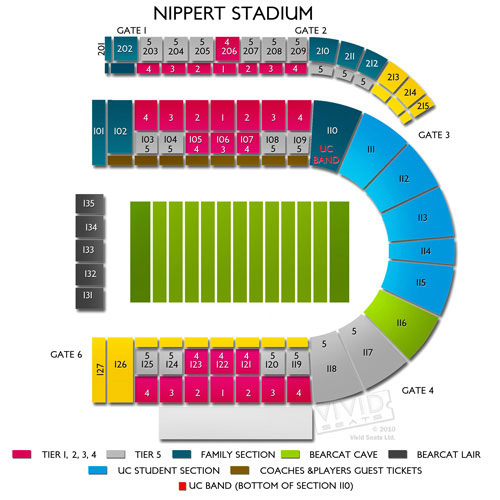 Seating Chart - Nippert Stadium | Vivid Seats
