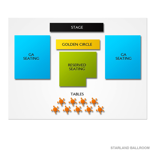Starland Ballroom Seating Chart