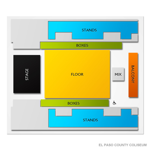El Paso County Coliseum Venue Map