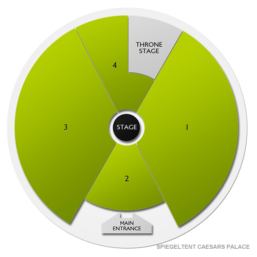 The Spiegeltent at Caesars Palace Venue Map