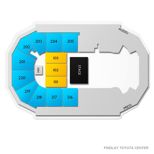 Findlay Toyota Center Venue Map