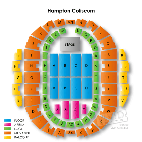 Hampton Coliseum Tickets Hampton Coliseum Seating Chart