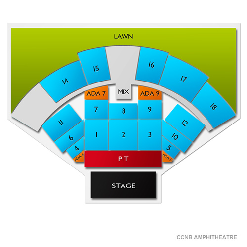 CCNB Amphitheatre at Heritage Park Venue Map